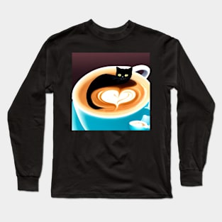 Who Is Swimming Around In My Coffee? Long Sleeve T-Shirt